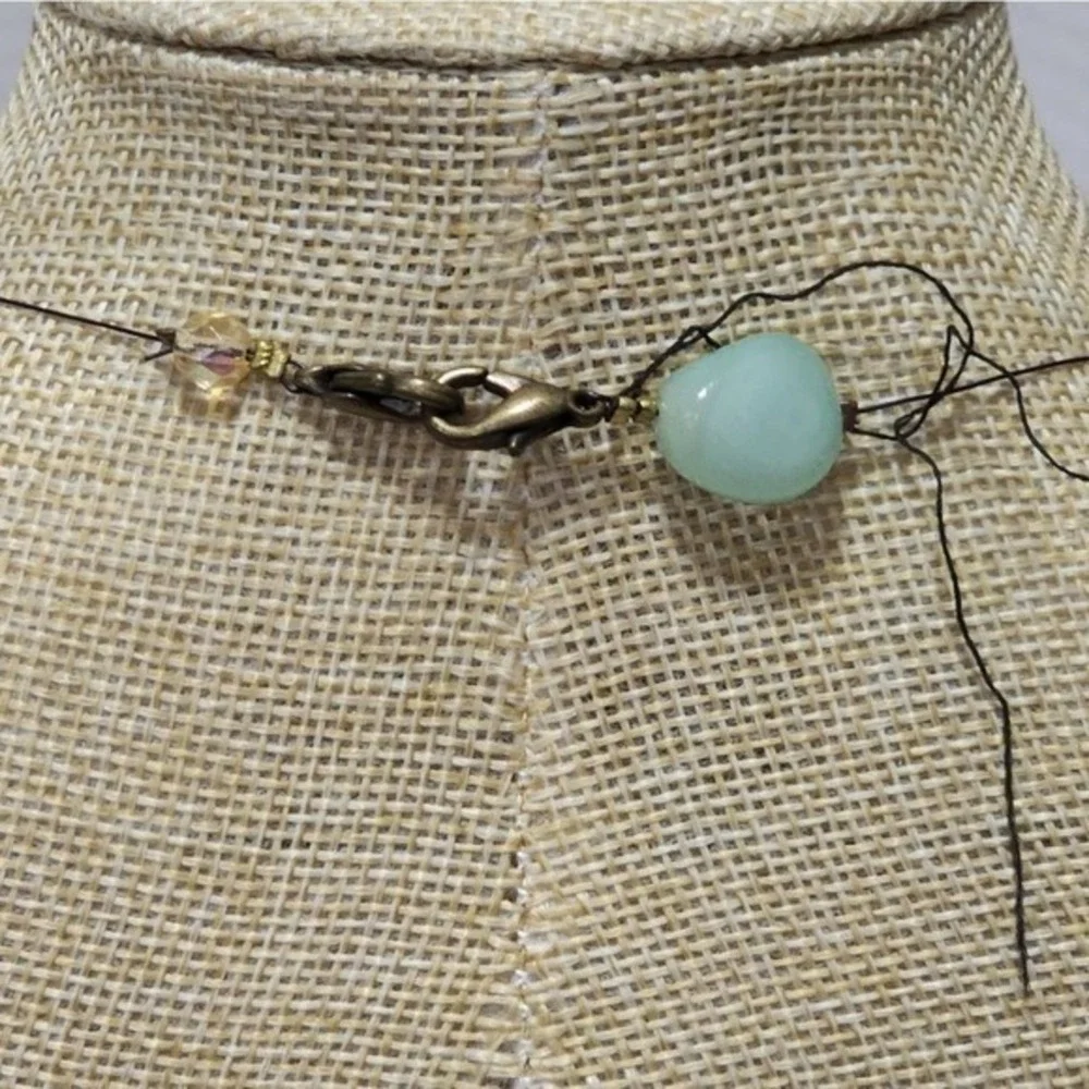 TRESKA beaded long illusion necklace‎ new